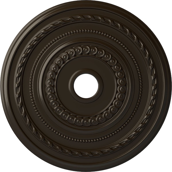 Ekena Millwork Cole Ceiling Medallion (Fits Canopies up to 9 1/8"), 25 3/8"OD x 3 3/8"ID x 1 3/8"P, Stone Hearth CM25COSHF - main